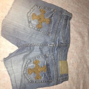 Blue jean shorts